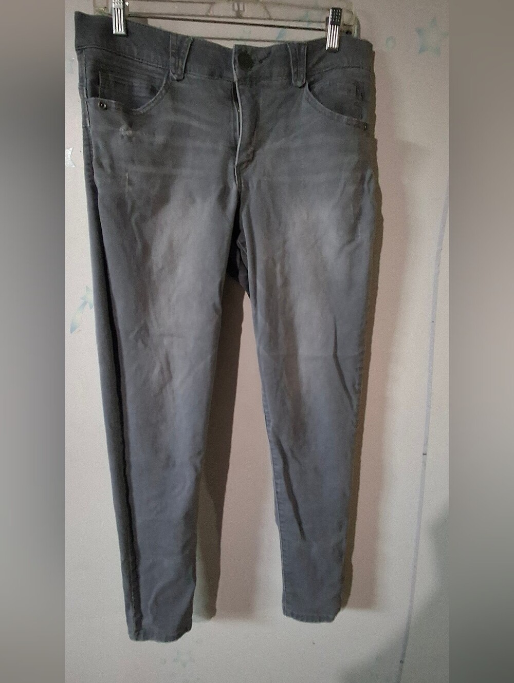Democracy Ab Solution  Slim Straight Gray Jeans 12